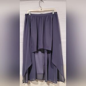 Rubbish Purple High-Low Maxi Skirt Medium